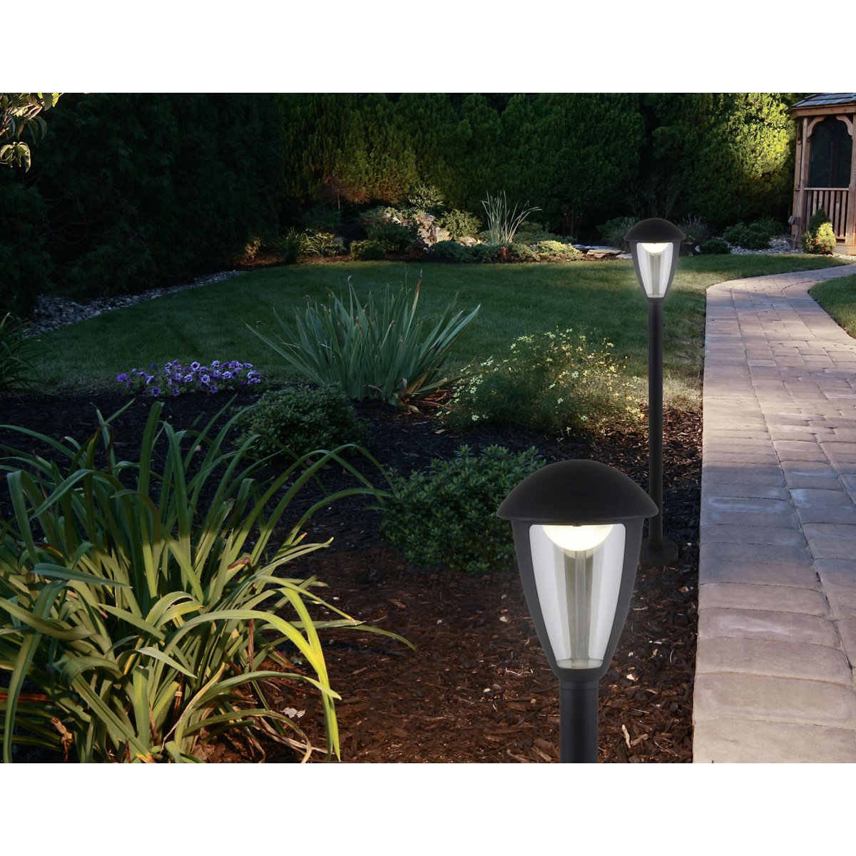 Clint staande buitenlamp aluminium zwart - led rondom - 16,5 × 19 × 100 cm