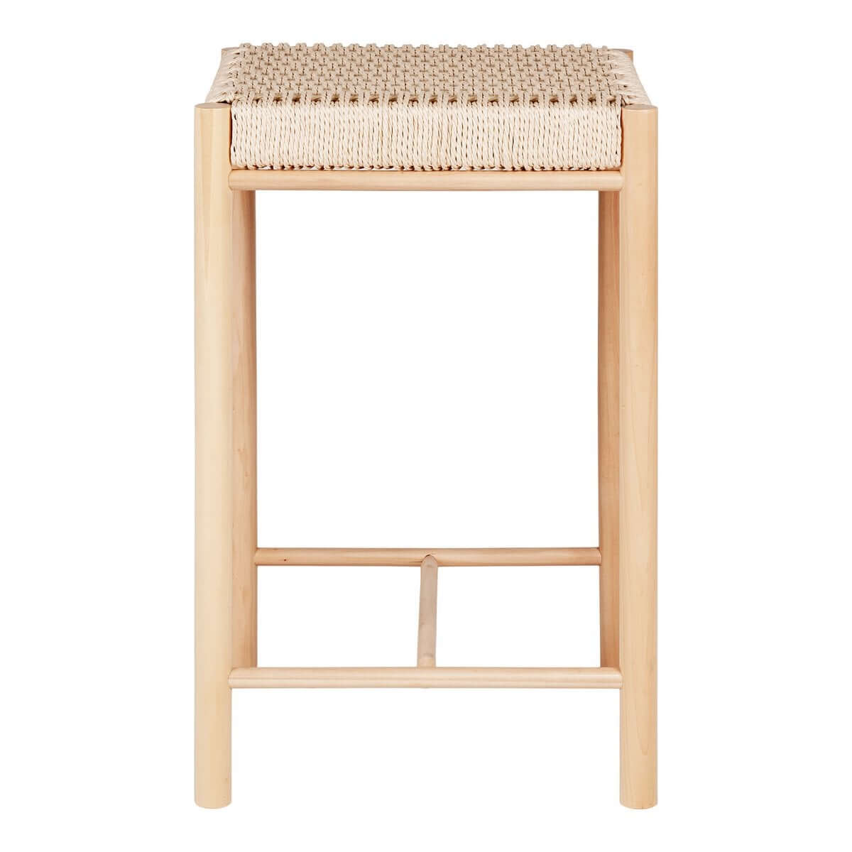 Abano Counter Chair - Natural, Poplar Wood/Paper Cord, 42x42x66.5 cm - House Nordic ApS
