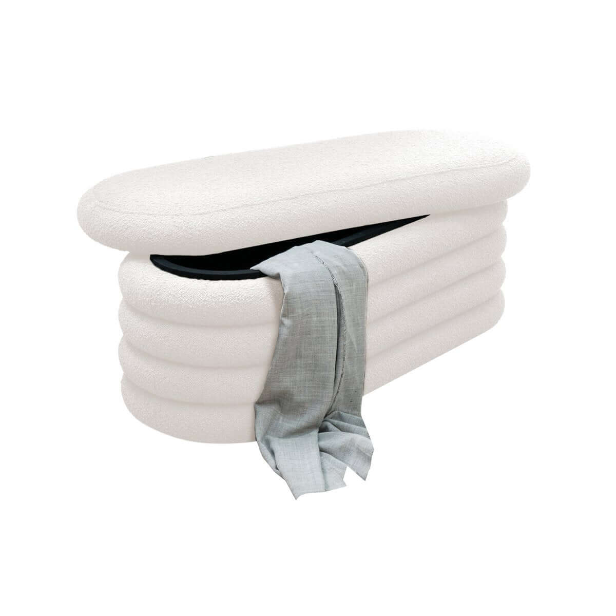 Curly Polsterhocker/Bettbank White - SalesFever