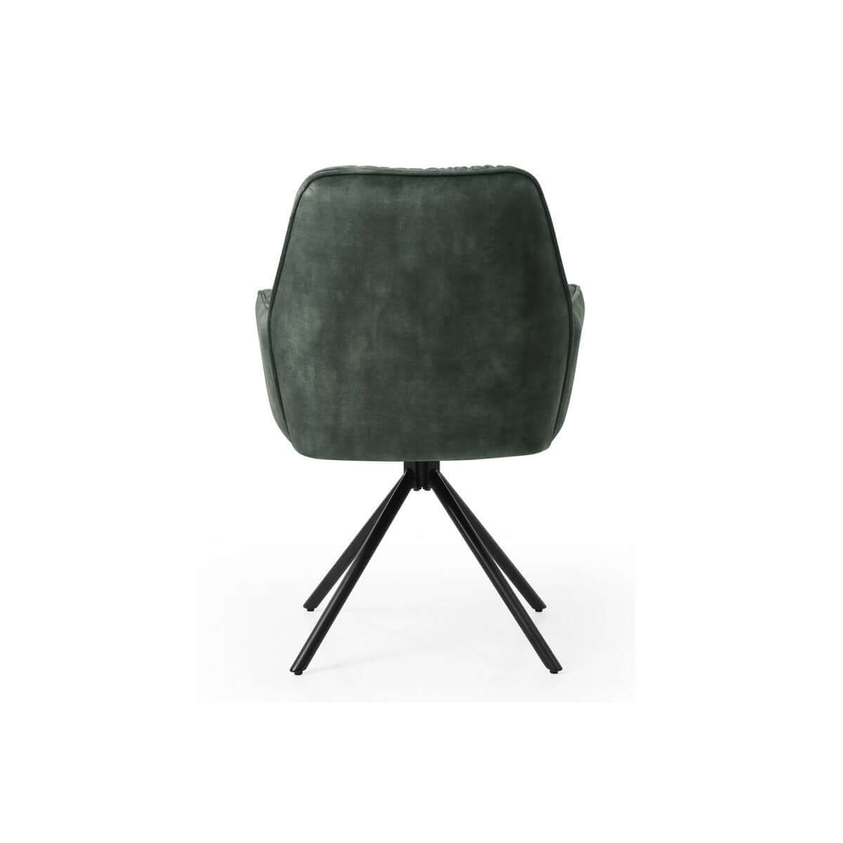 Armchair with 360° swivel function, dark green - SalesFever