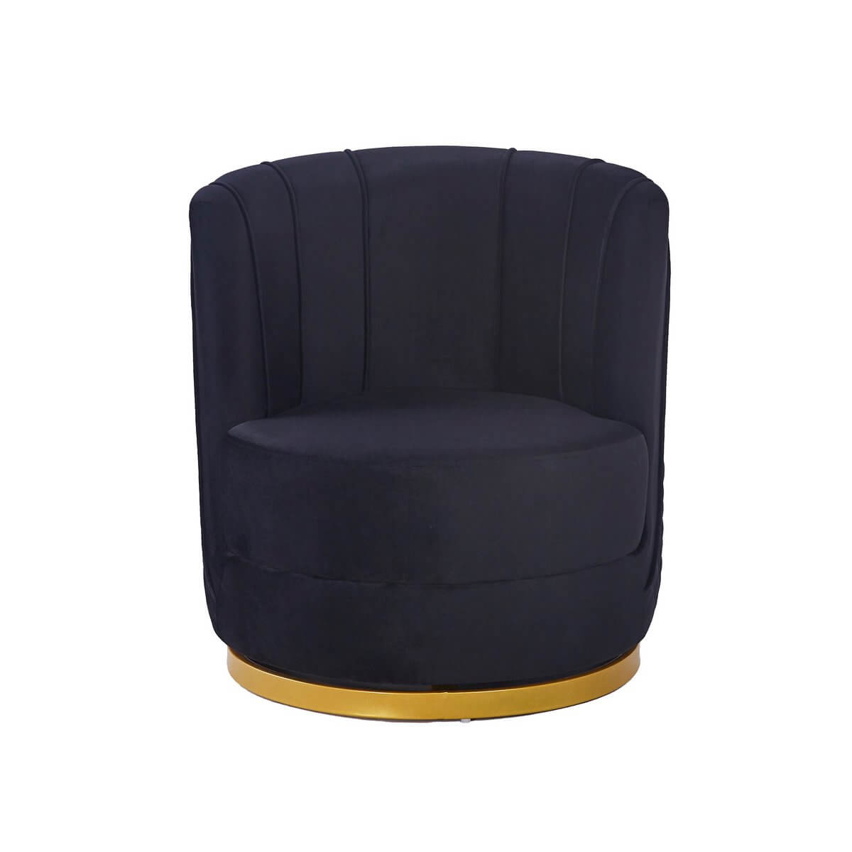 Drehsessel aus Samt Schwarz - SalesFever