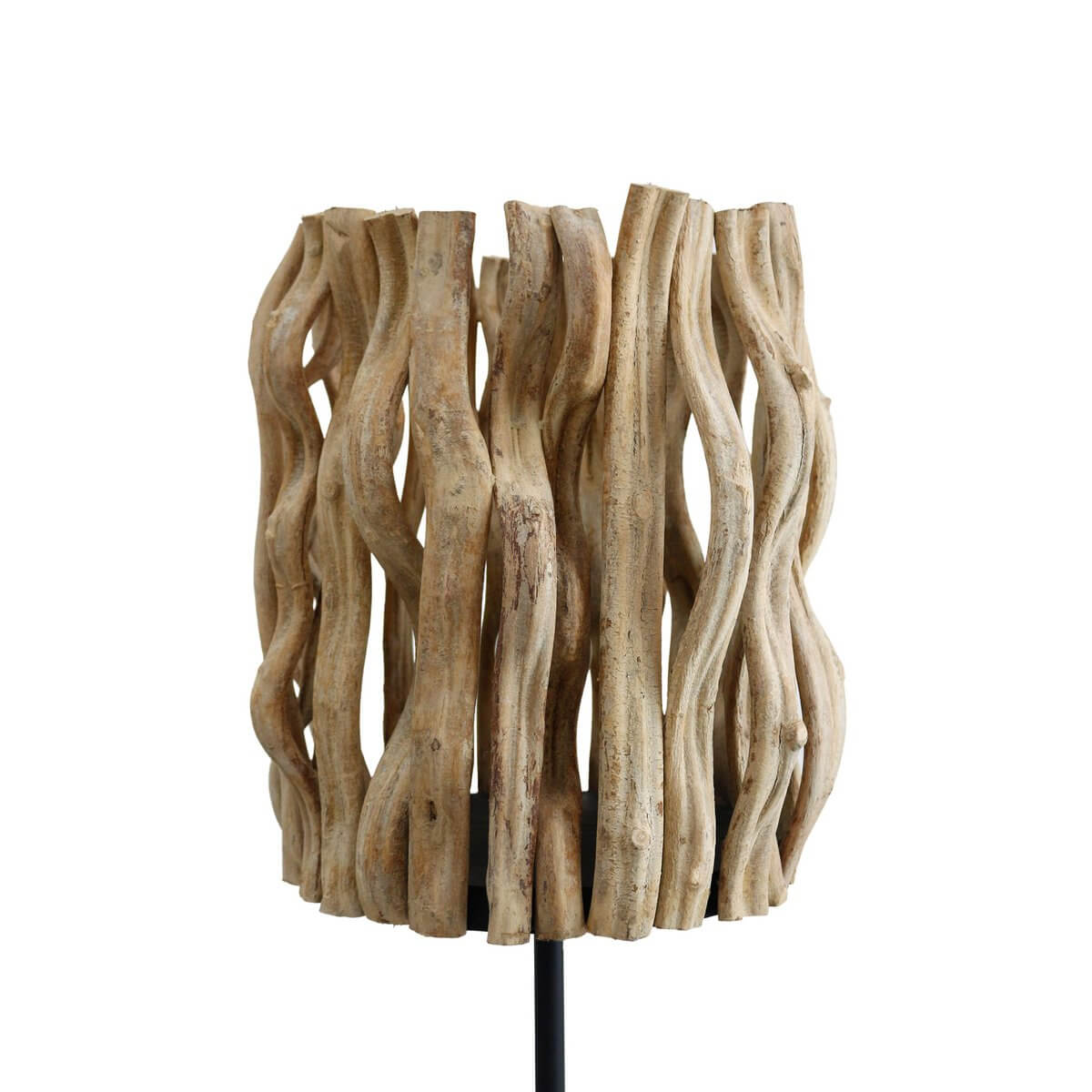 Floor lamp driftwood natural/black 140 cm - SalesFever