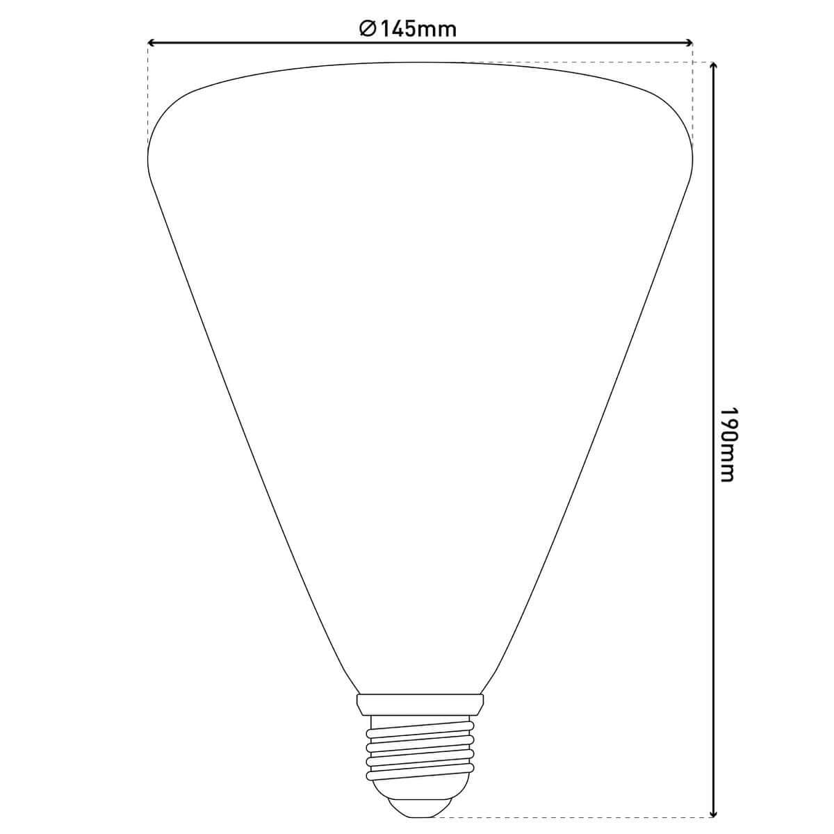 E27 lamp glas multicolor - decoratief - Ø 14,5 × 19 cm
