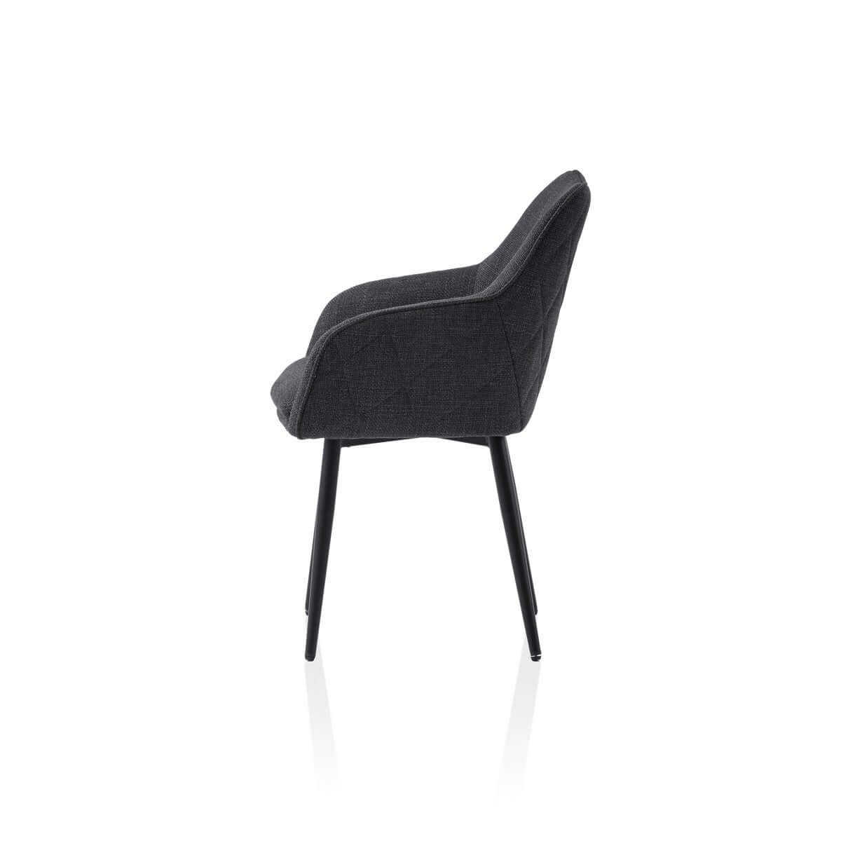 Dining room chair structured fabric anthracite - SalesFever
