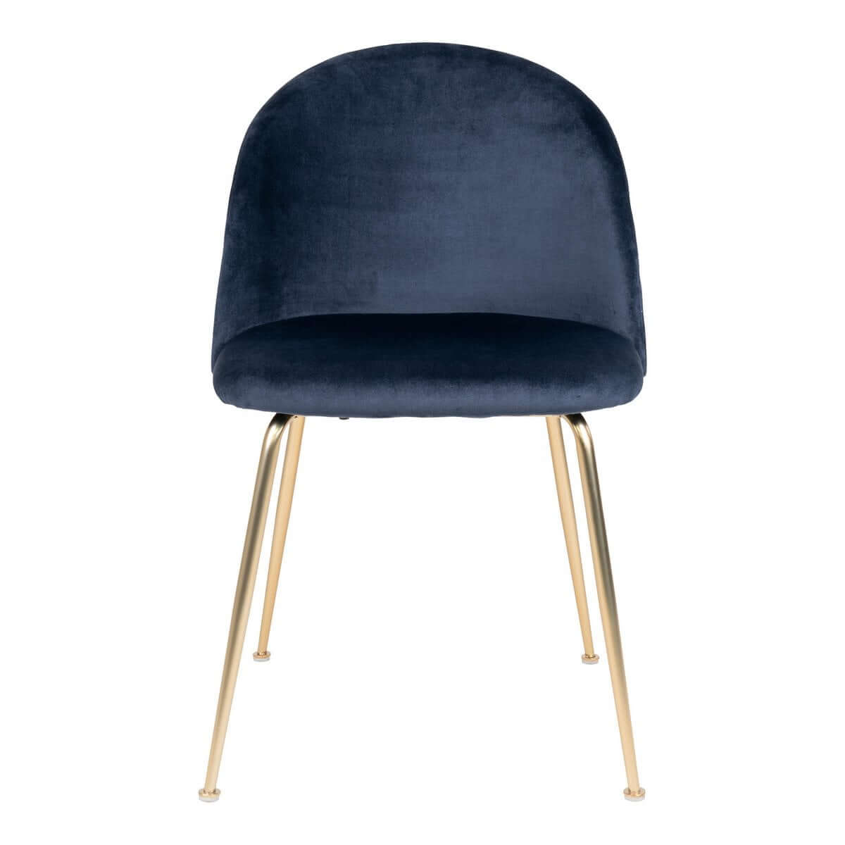 Geneve Dining Chair - Velvet, Steel, Blue - Set of 2 - House Nordic ApS