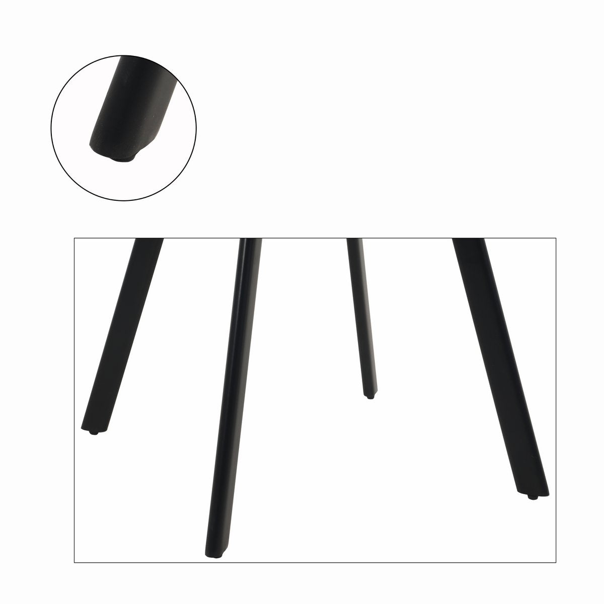 Eetkamerstoel Bruin – Fluwelen Matte Look met Diamantstiksel & Zwarte Poten – Set van 2 - SalesFever - Casanovio