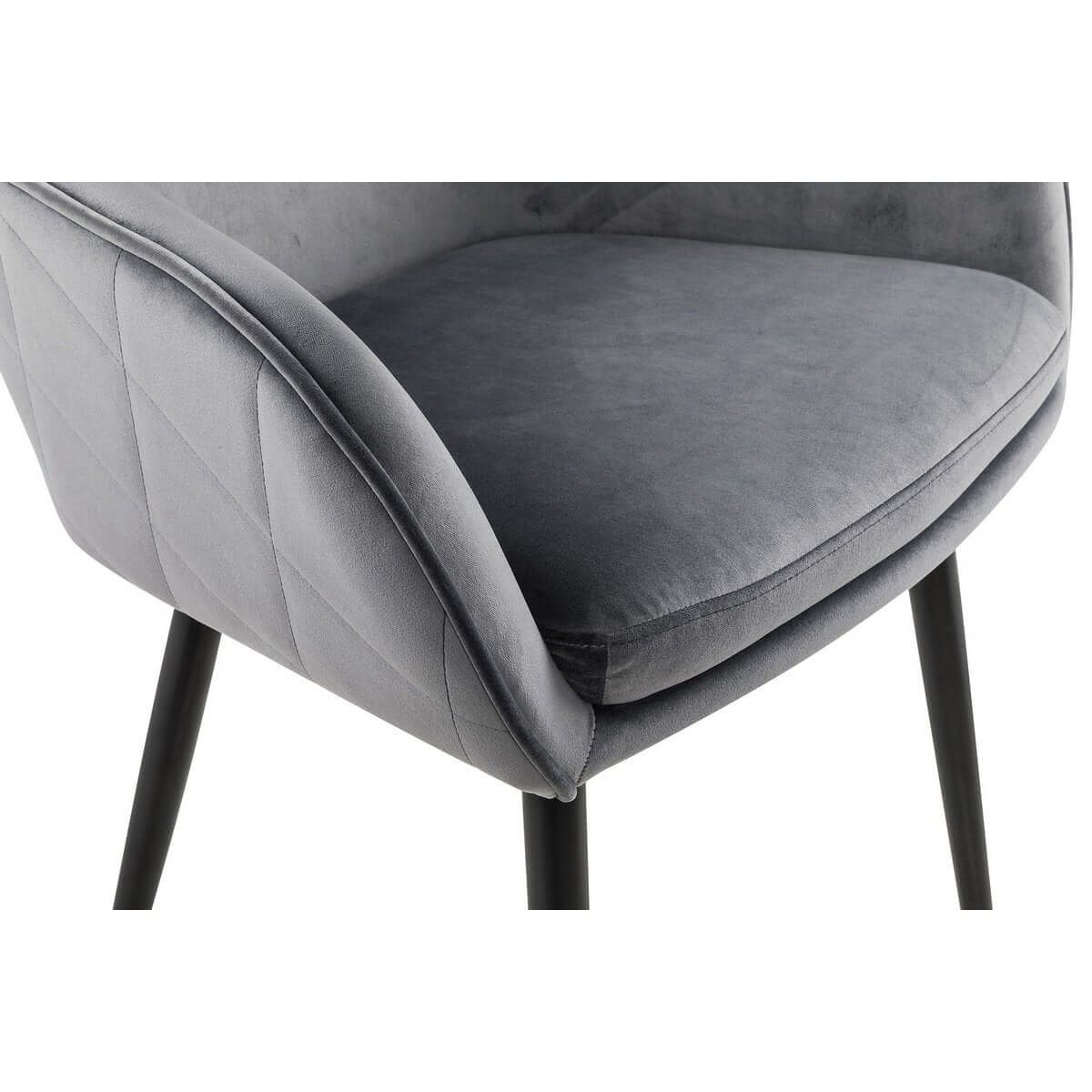 Dining room chair gray velvet - SalesFever