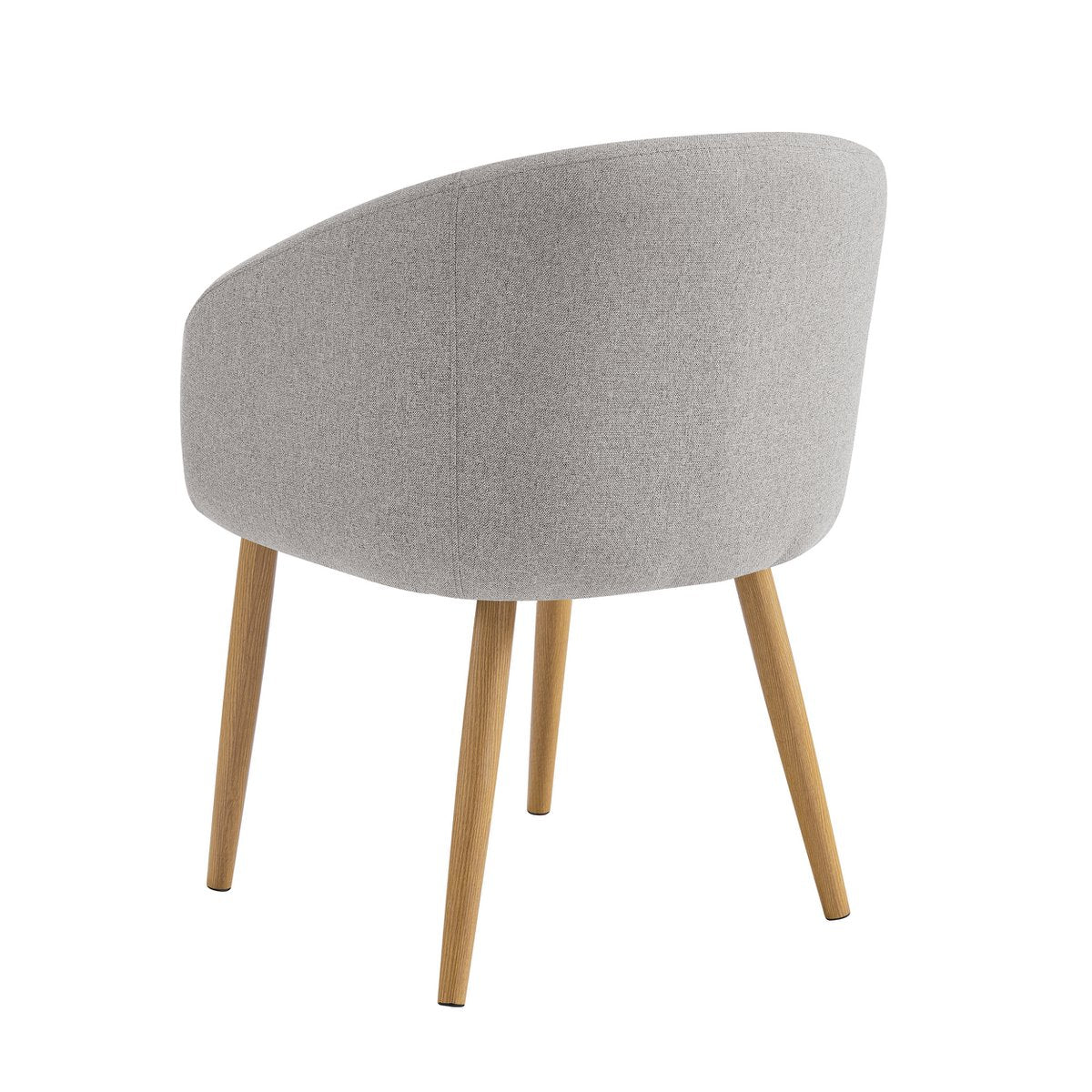 Eetkamerstoel Lichtgrijs – Stoffen Bekleding met Houten Poten – Set van 2 - SalesFever - Casanovio