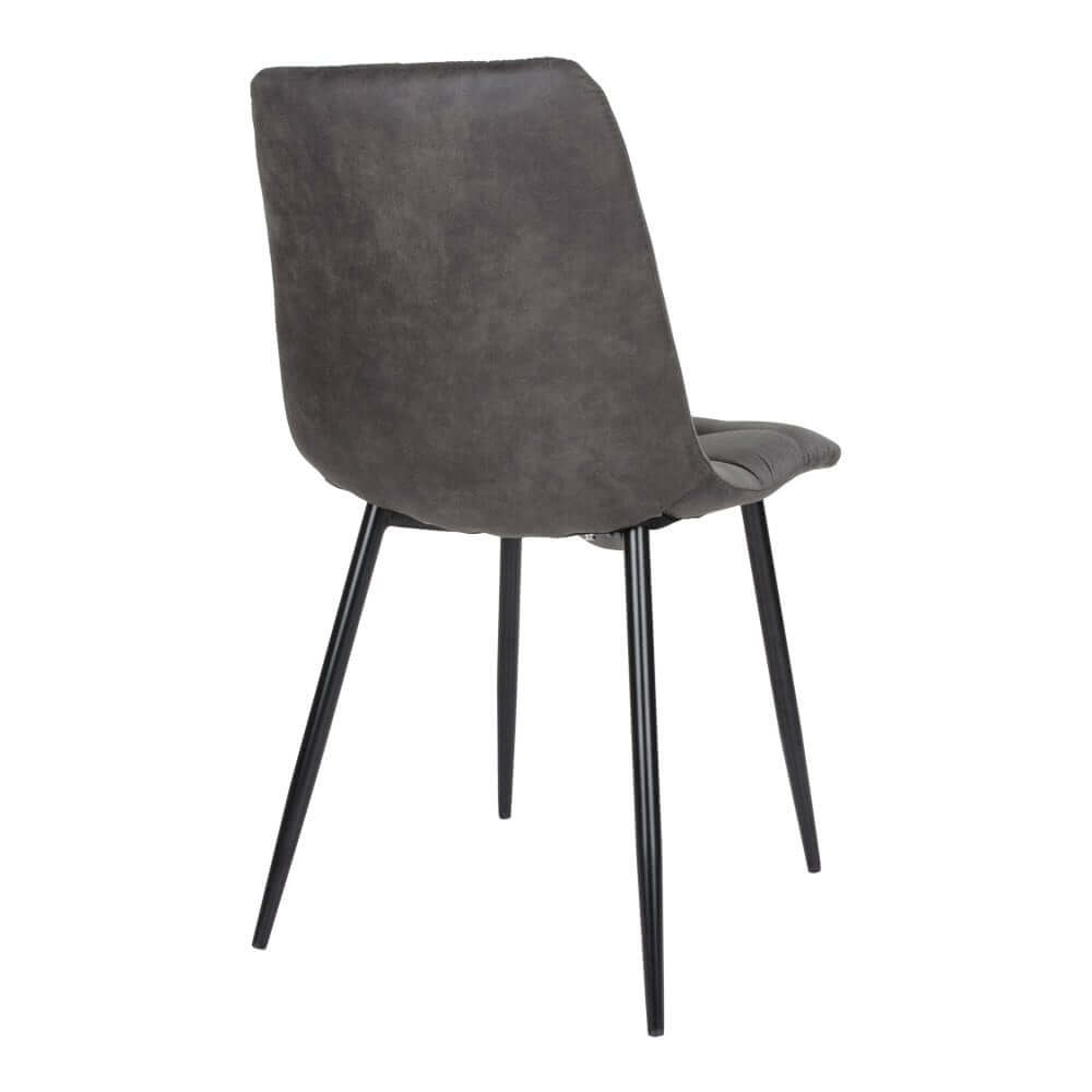 Middelfart Dining Chair - Microfiber, Steel, Grey - Set of 2 - House Nordic ApS