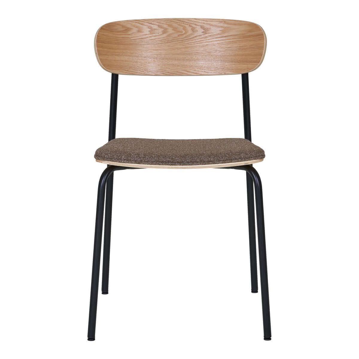 Estepona Dining Chair - Nature/Brown/Black, 51x47x77cm - Set of 2 - House Nordic ApS