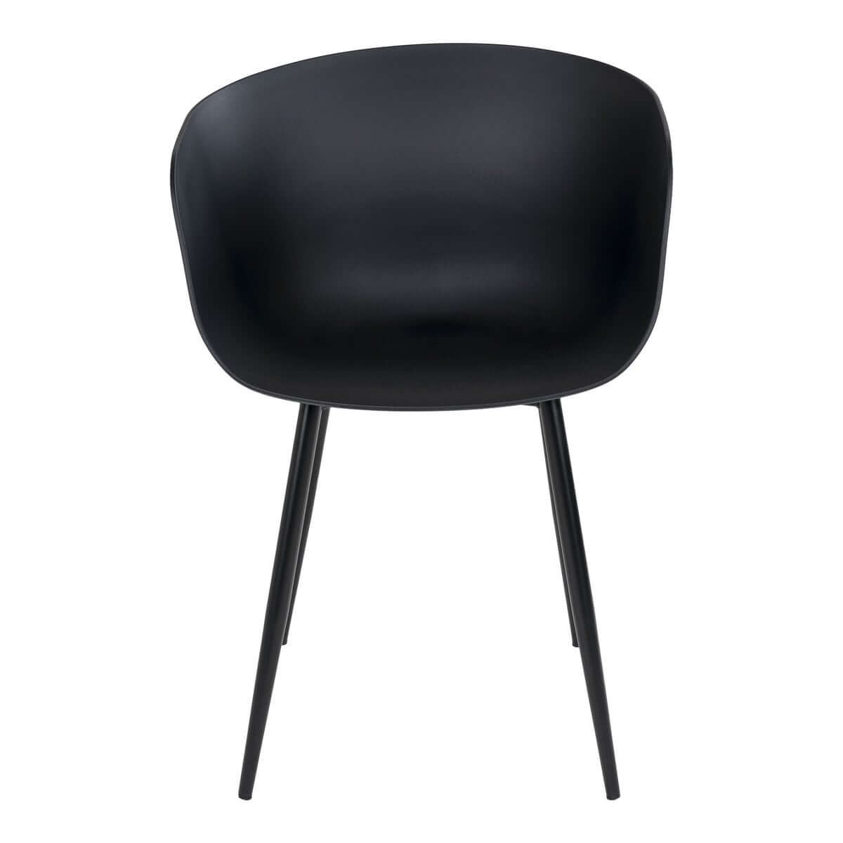 Roda Dining Chair - Black, PP/Steel, 53x54.5x79 cm - Set of 2 - House Nordic ApS