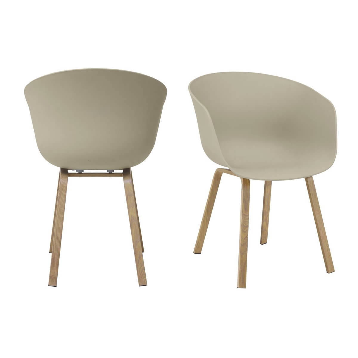 Dining chair set of 2 grey - SalesFever