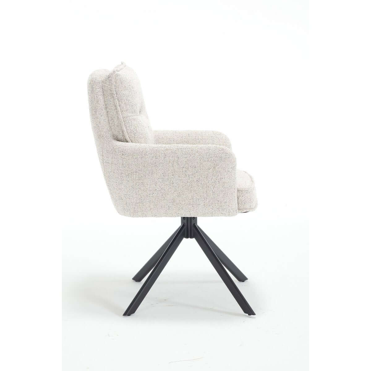 Armchair structural fabric beige - SalesFever