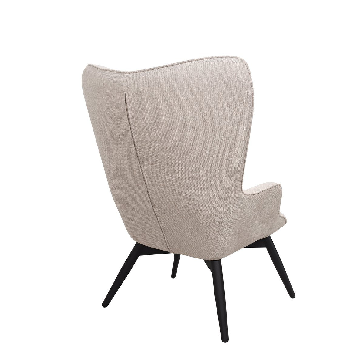 Fauteuil Beige – Structuurstof met Zwart Metalen Frame - SalesFever - Casanovio