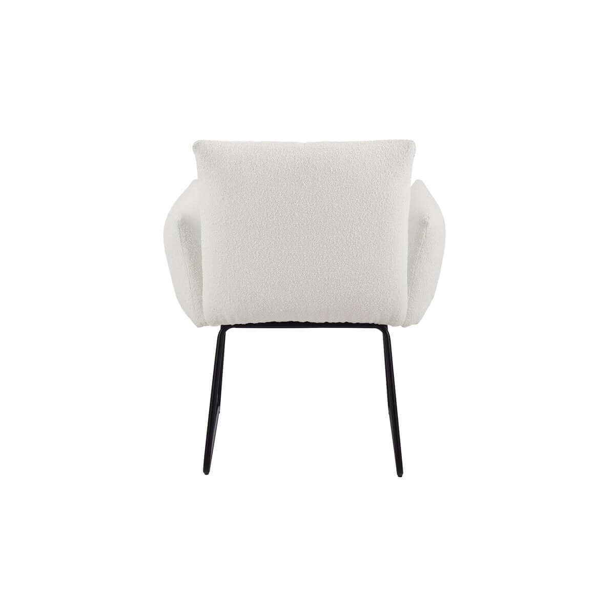 Armchair Bouclé fabric white - SalesFever