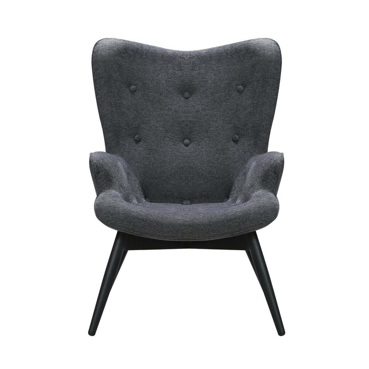 Armchair dark gray textured fabric - SalesFever