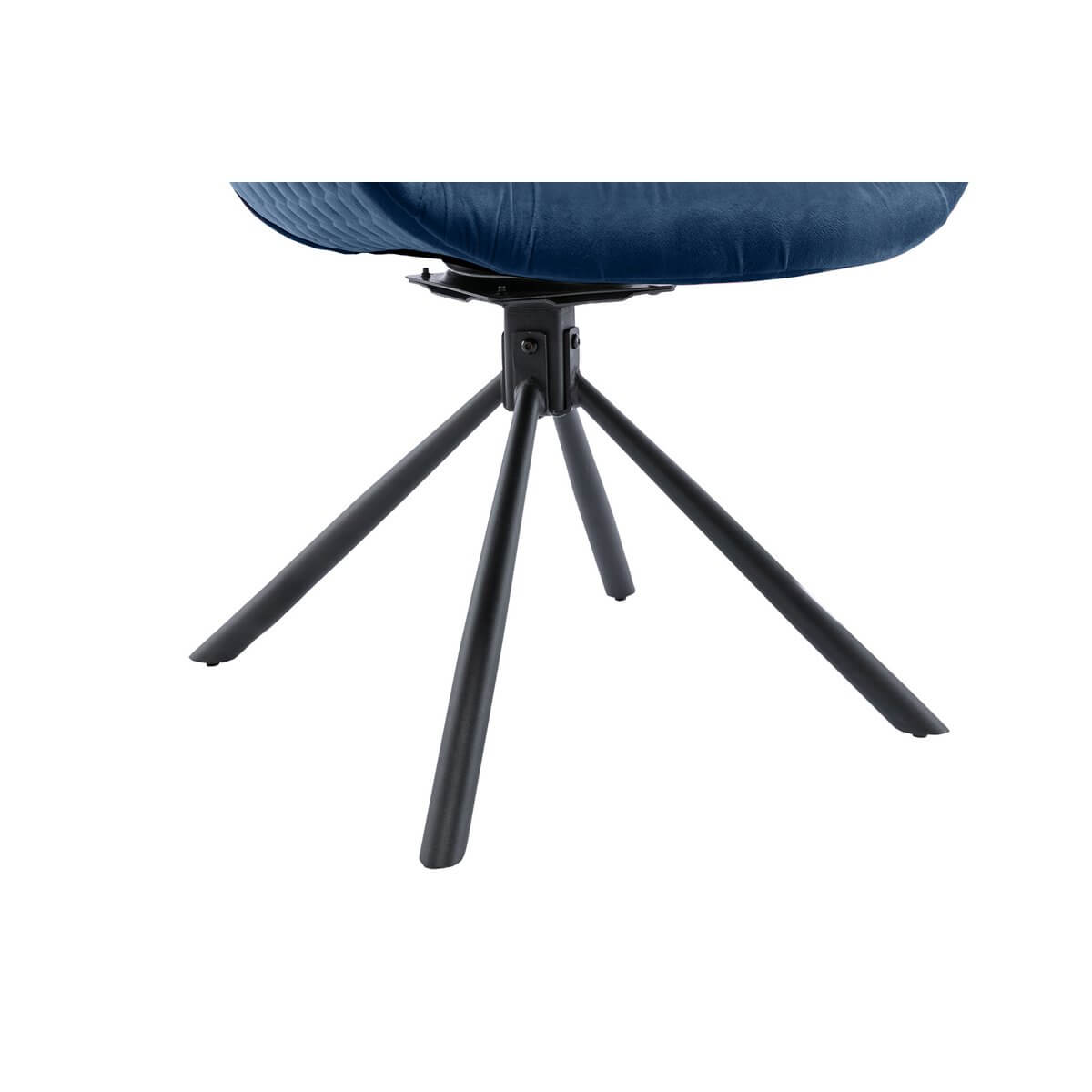 Armchair with honeycomb quilting in velvet blue - SalesFever