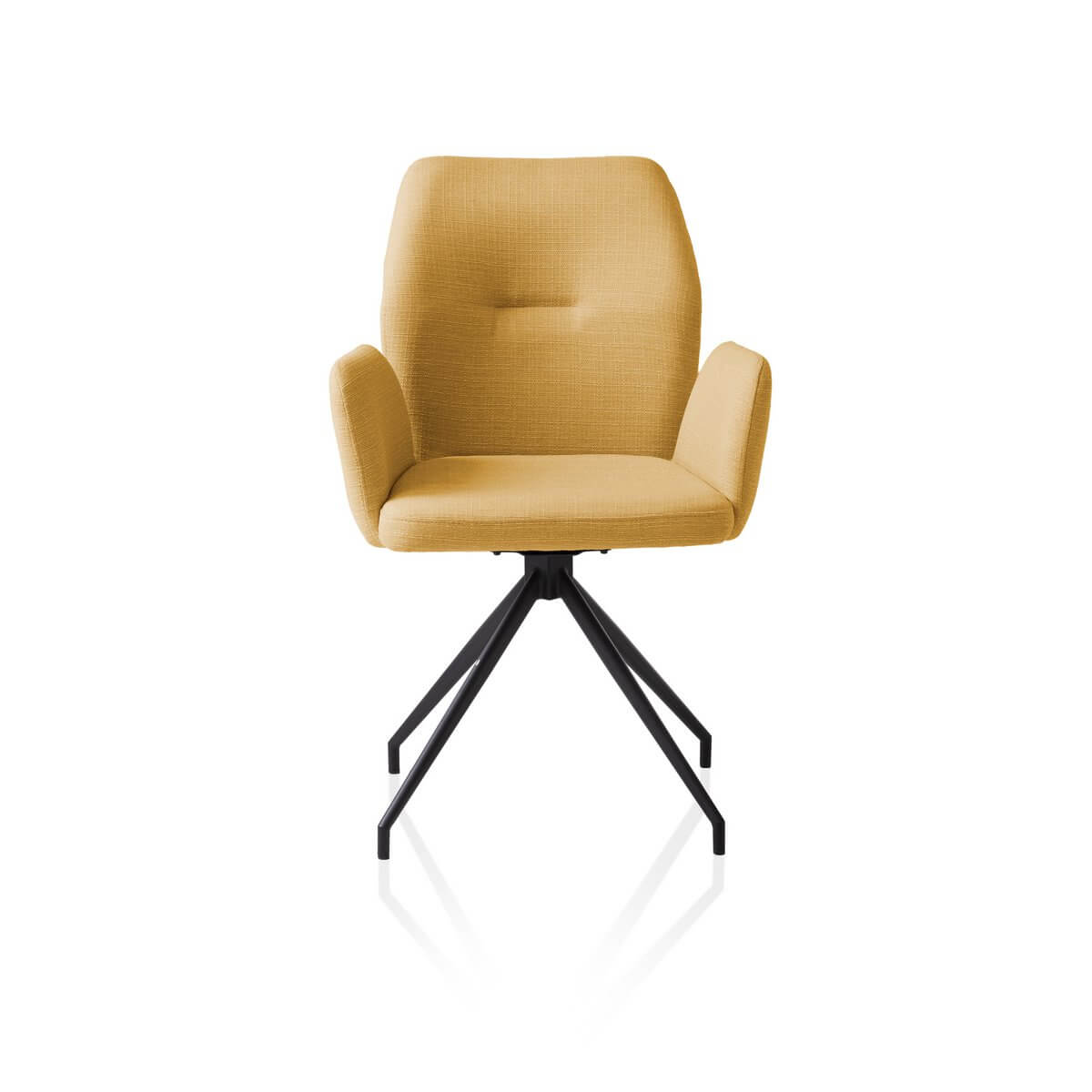 Armchair with 180° swivel function Yellow - SalesFever