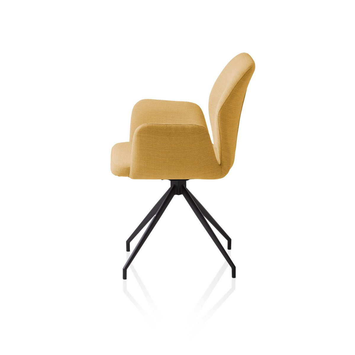 Armchair with 180° swivel function Yellow - SalesFever