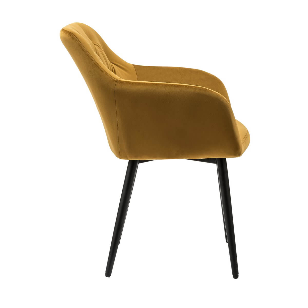 Yellow velvet armchair - SalesFever