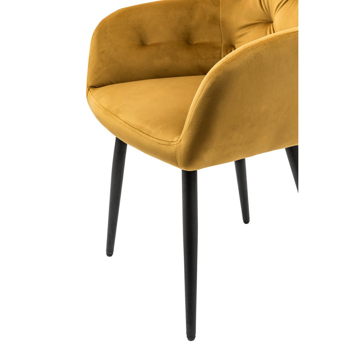 Yellow velvet armchair - SalesFever