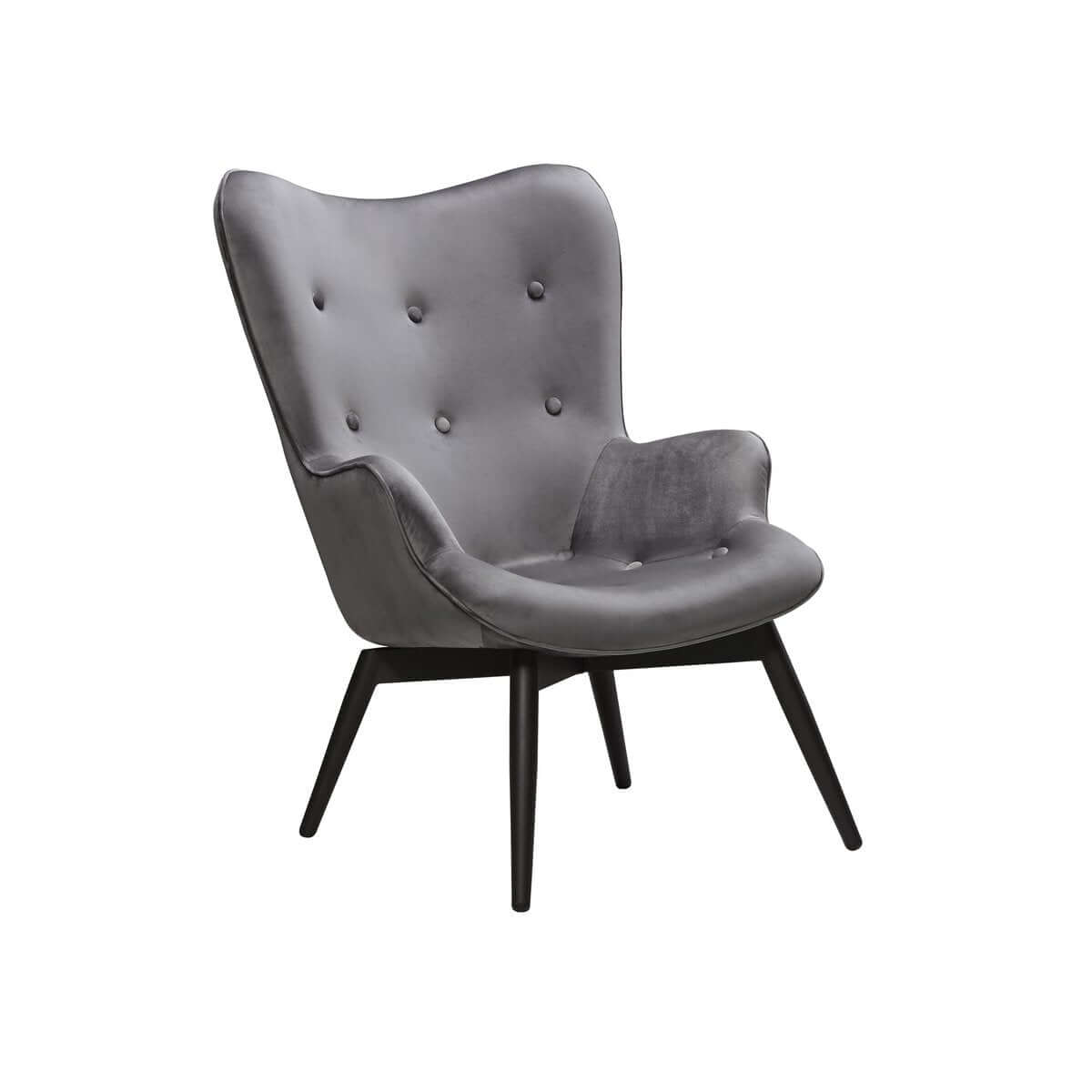 Armchair gray velvet - SalesFever