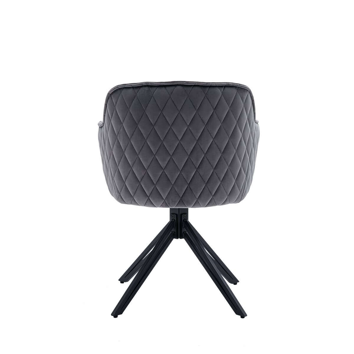 Armchair with honeycomb quilting gray - SalesFever