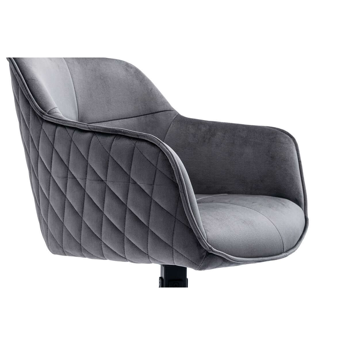 Armchair with honeycomb quilting gray - SalesFever