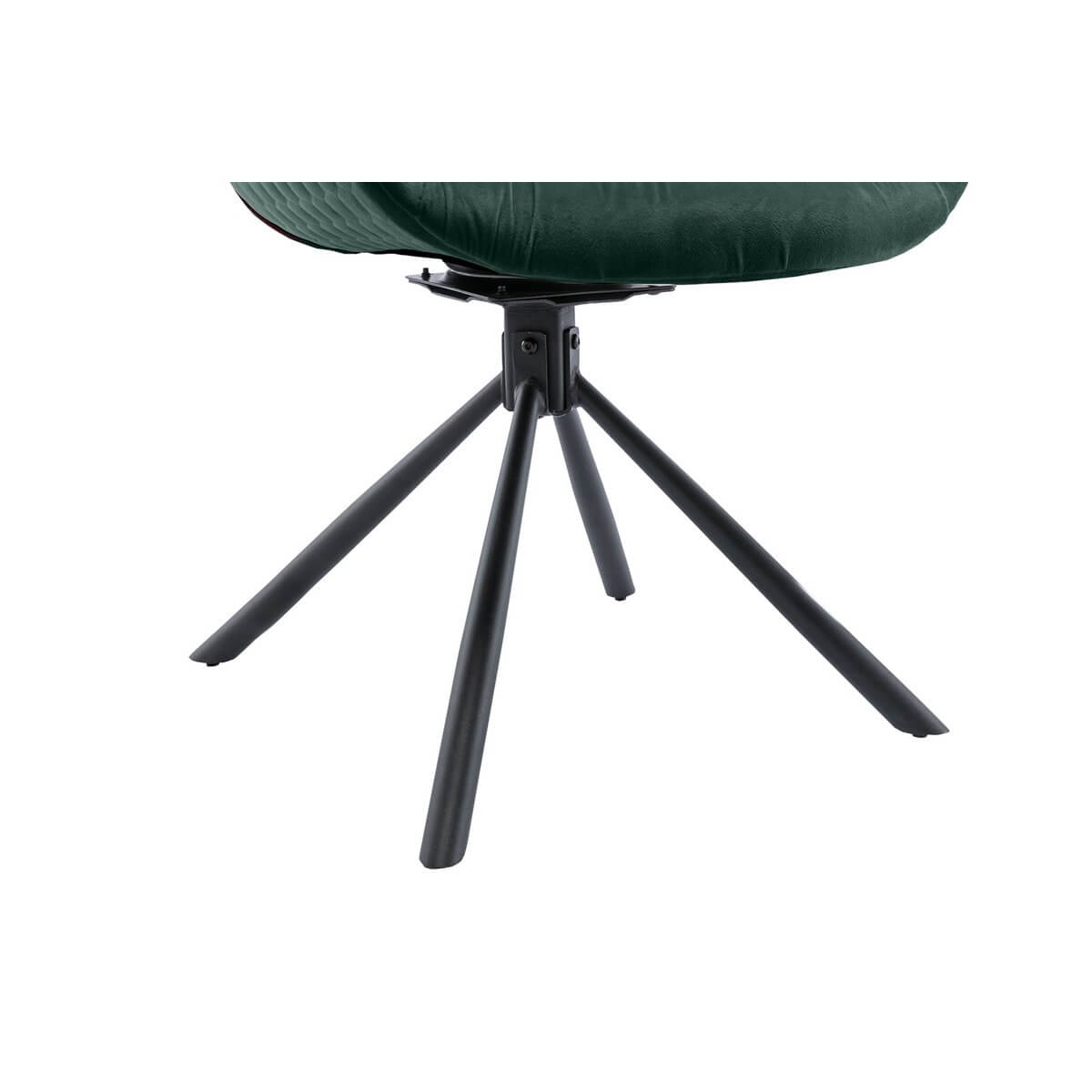 Armchair with honeycomb quilting in fir green velvet - SalesFever