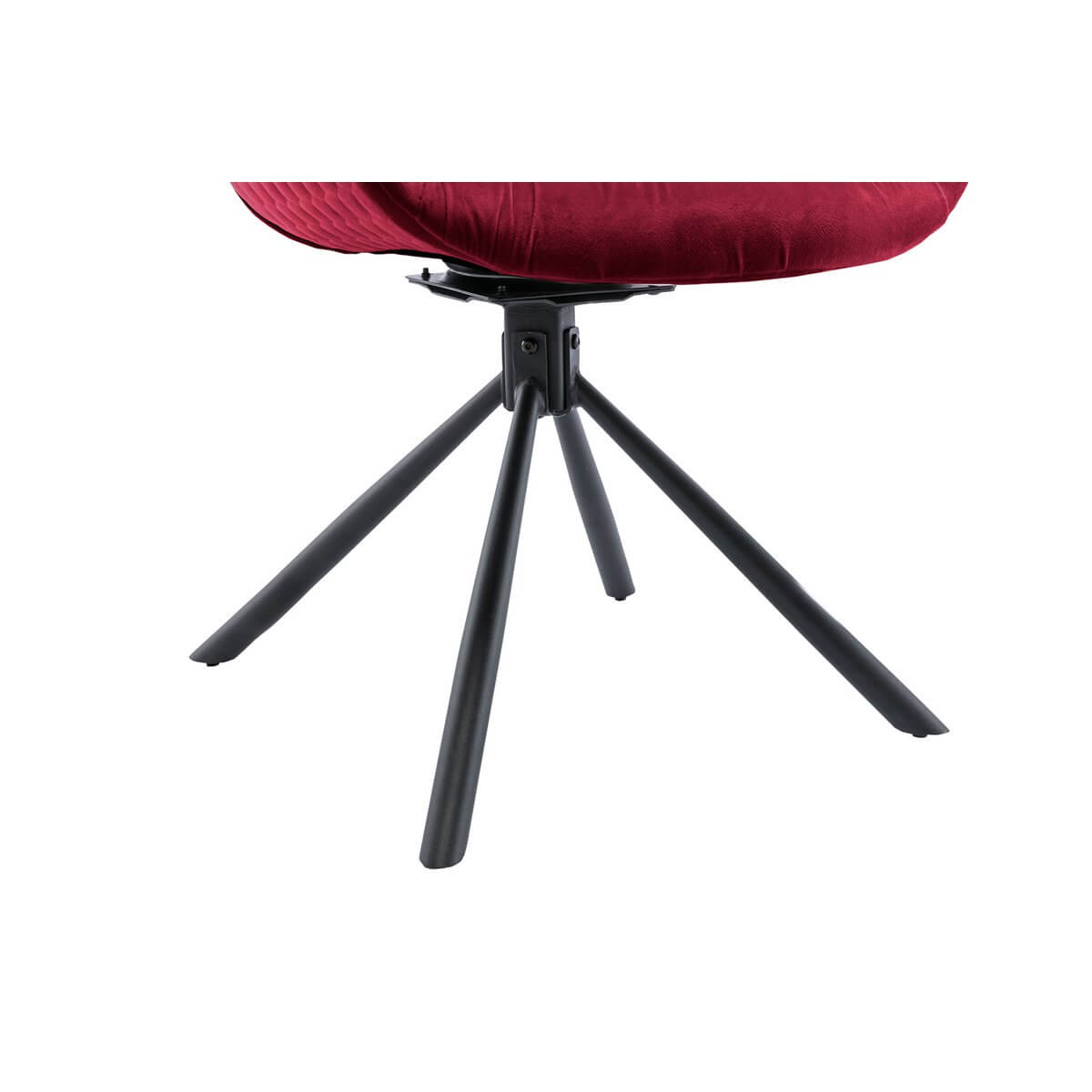 Armchair with honeycomb quilting in red velvet - SalesFever