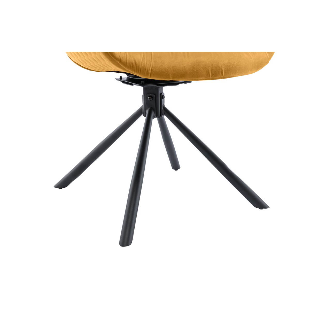 Armchair with honeycomb quilting in mustard yellow velvet - SalesFever