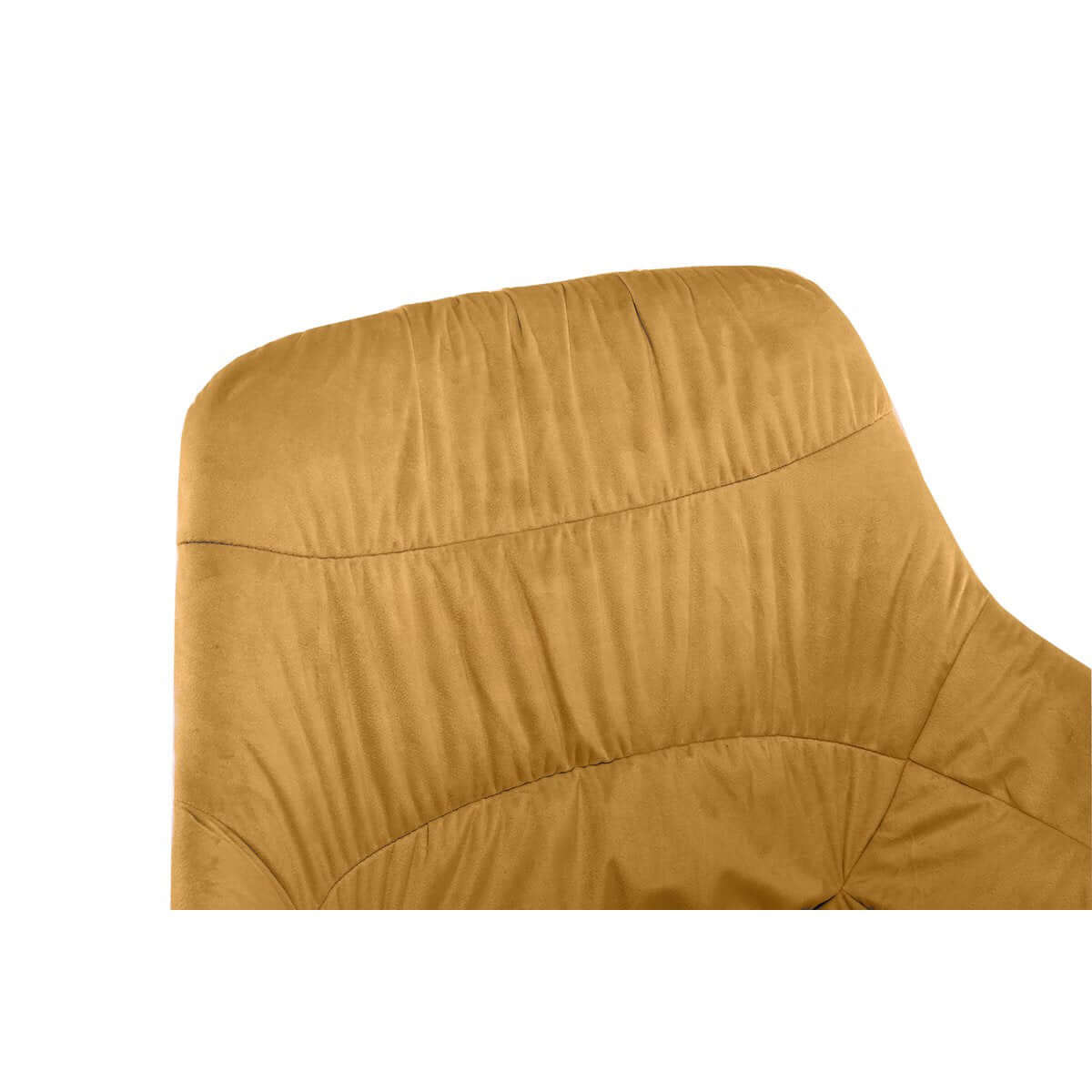 Armchair with honeycomb quilting in mustard yellow velvet - SalesFever