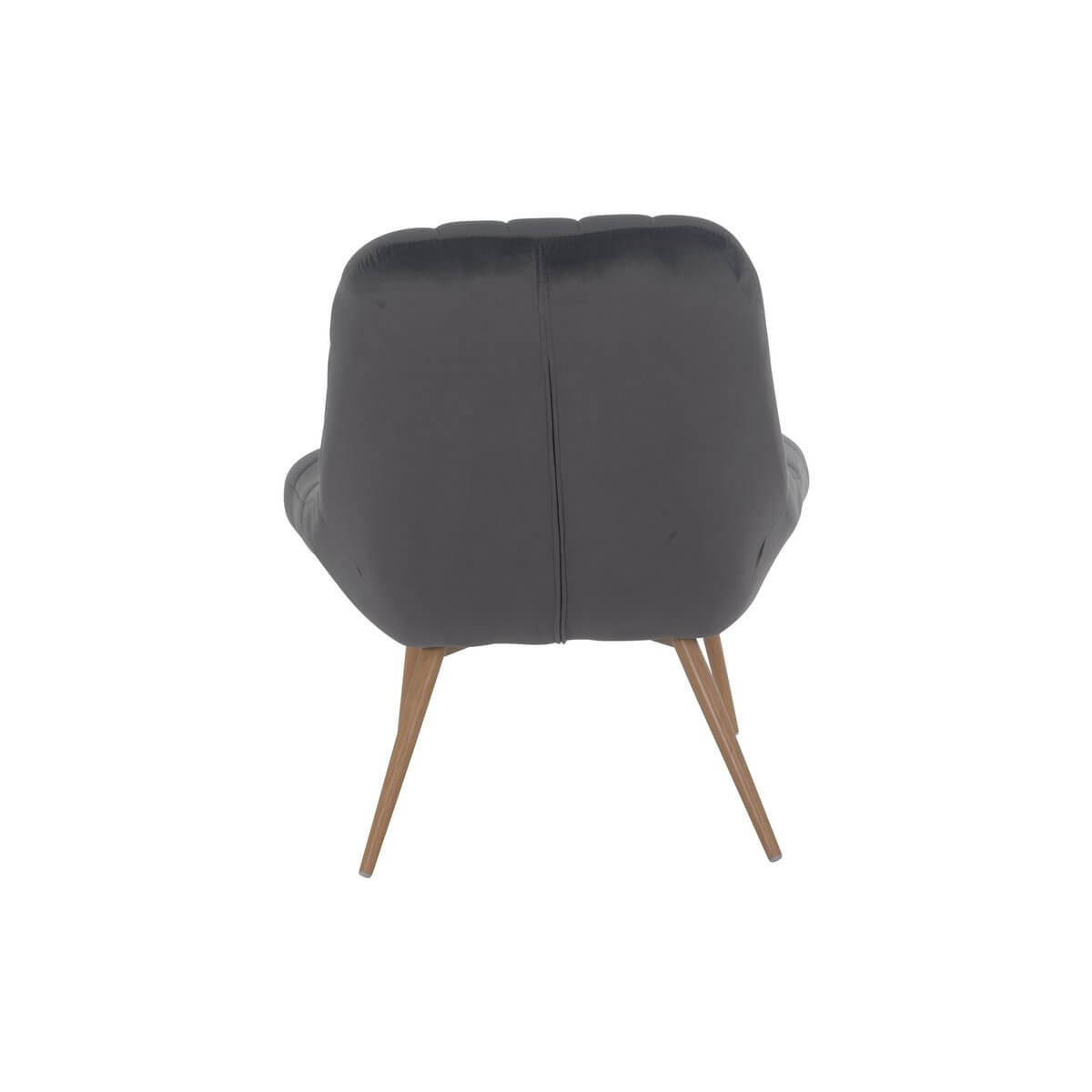 Armchair XXL velvet gray metal wood look - SalesFever