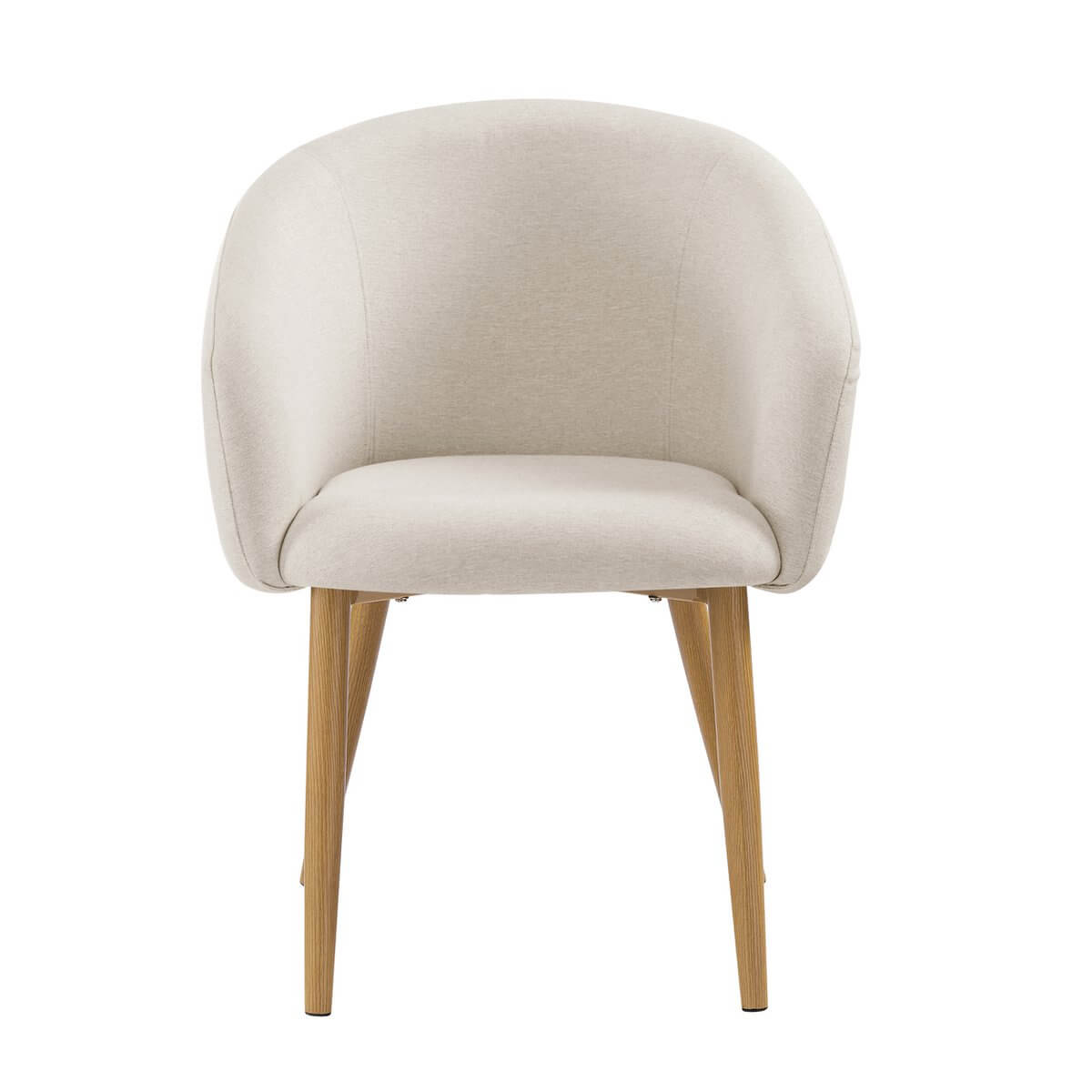 Armchair set of 2 structured fabric beige - SalesFever