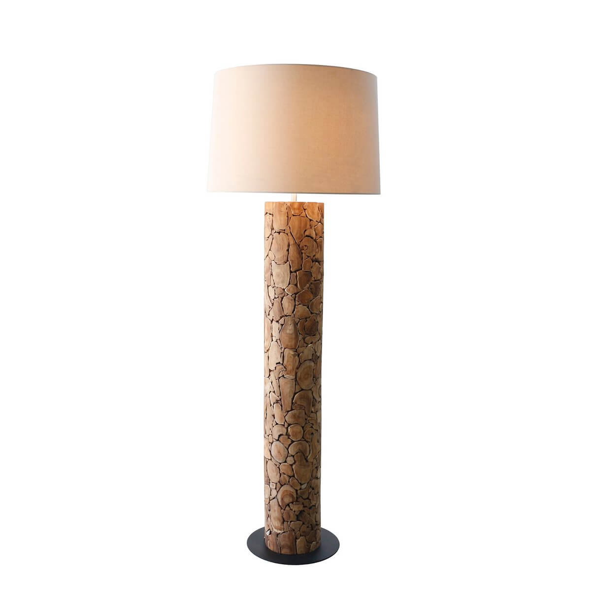 Floor lamp driftwood natural/white 170 cm - SalesFever