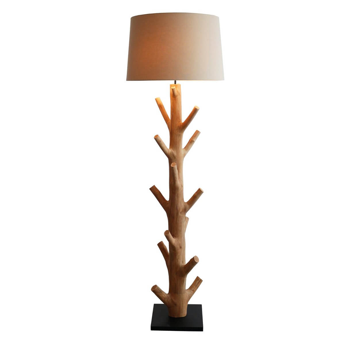 Floor lamp driftwood natural/white 175 cm - SalesFever