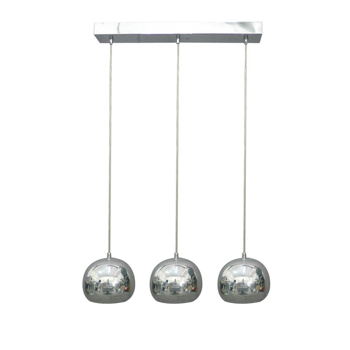 Hanging lamp 3 flames chrome - SalesFever