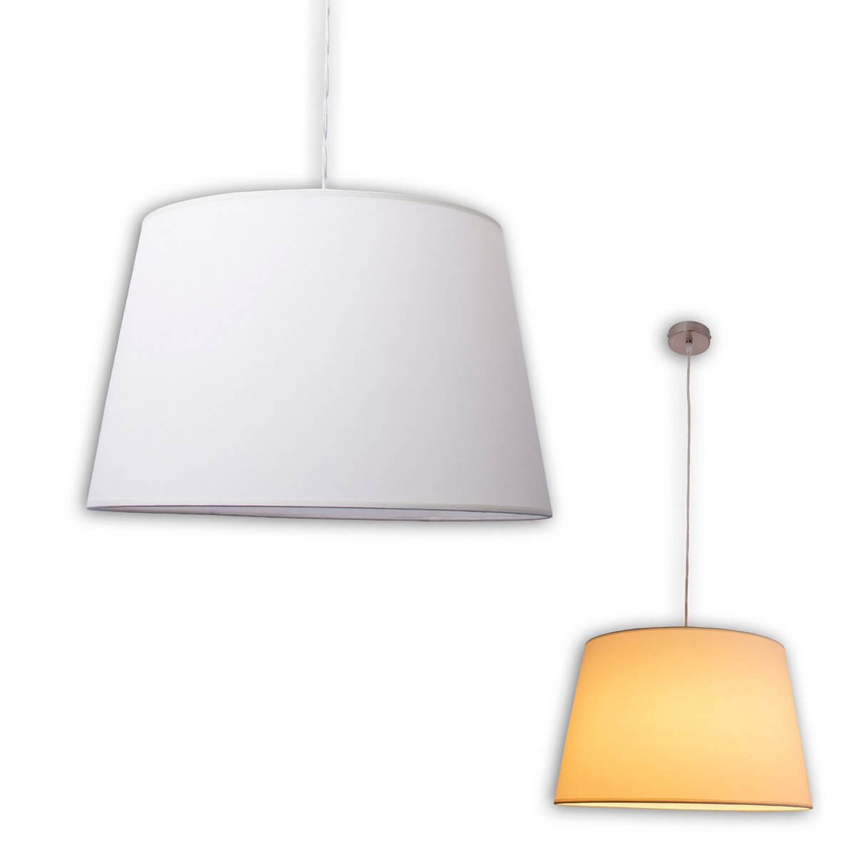 Hanglamp Beige Textielkap – Minimalistisch Met Warme Sfeer