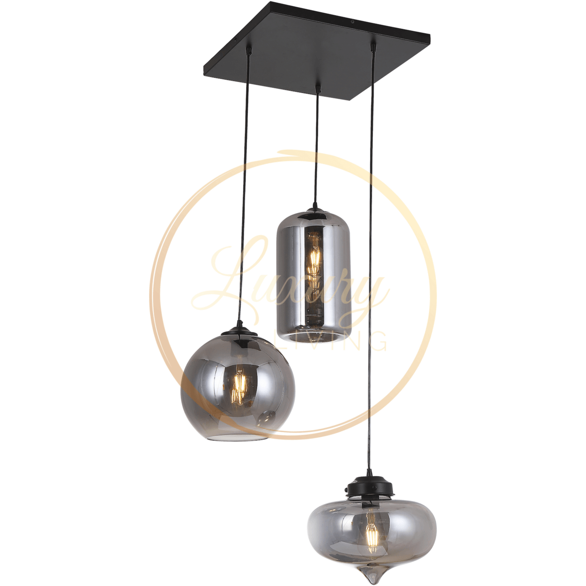 Ava 3-Light Hanging Lamp Mix - Luxury Living B.V.