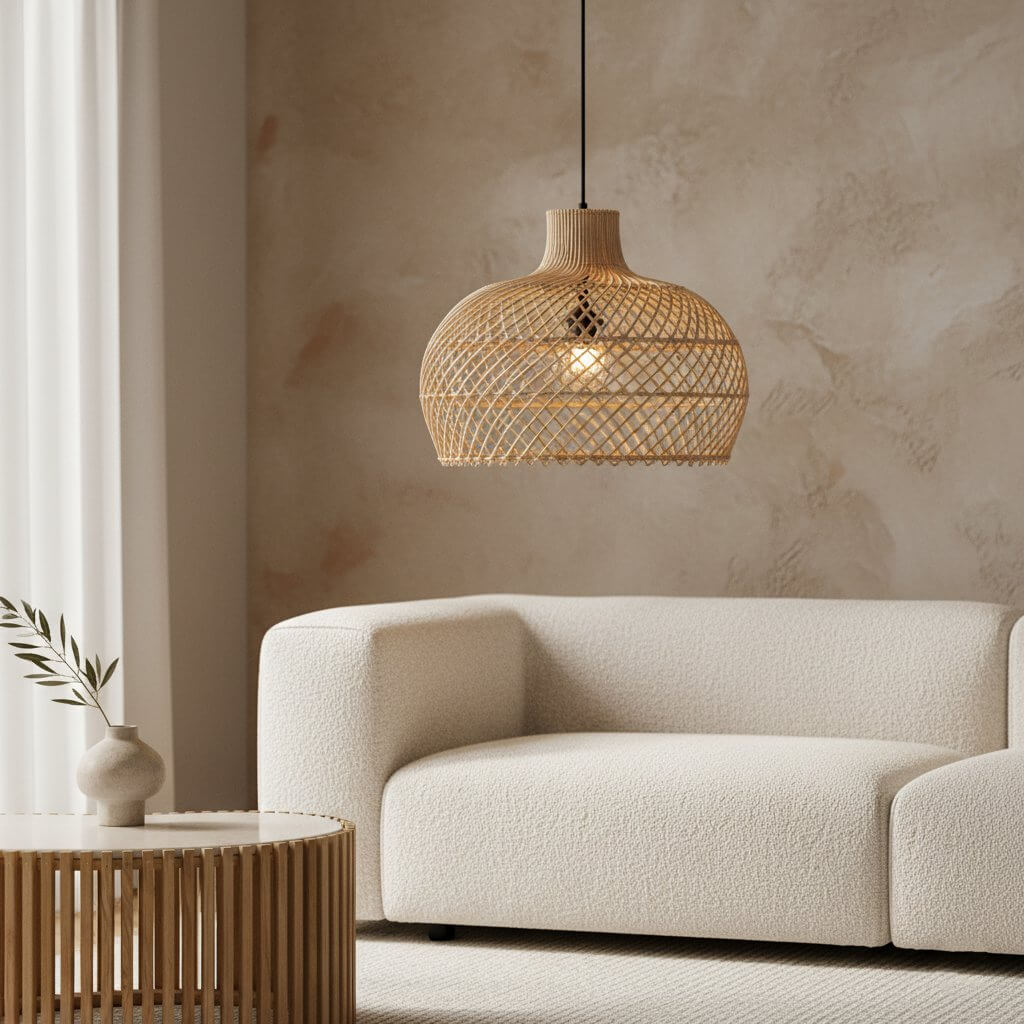 Maze hanging lamp Naturel Small - Raw Materials