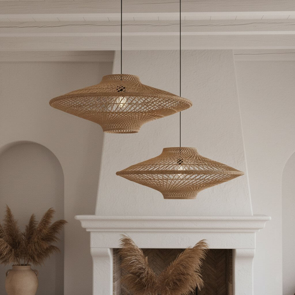 Corda hanging lamp Naturel Large - Raw Materials