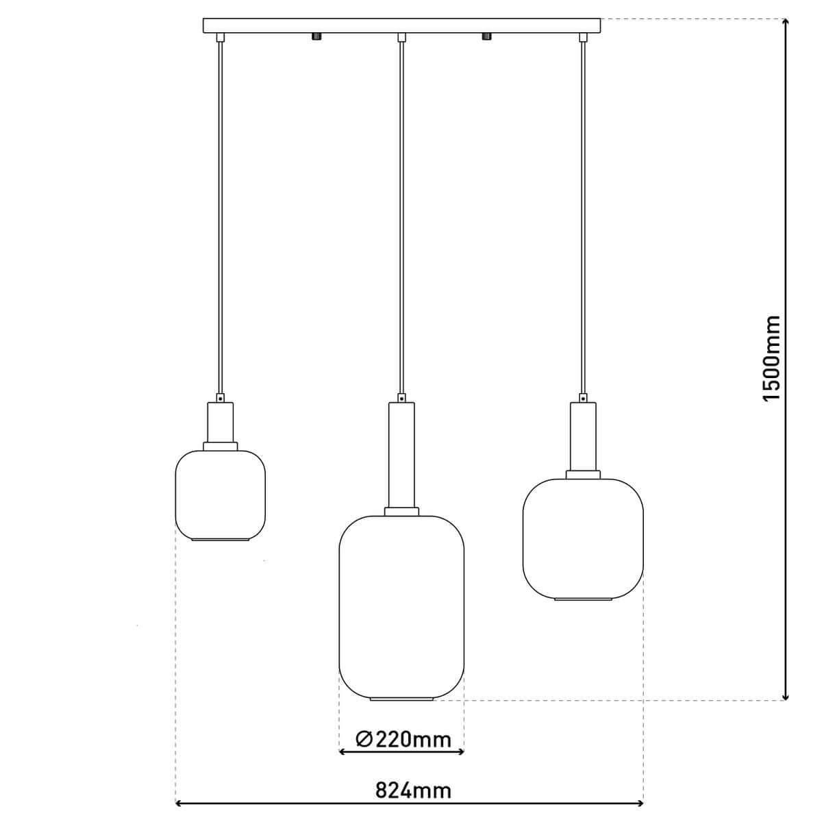 Hanglamp Rookglas Zwart Met Goud - Luxe Retro Moderne