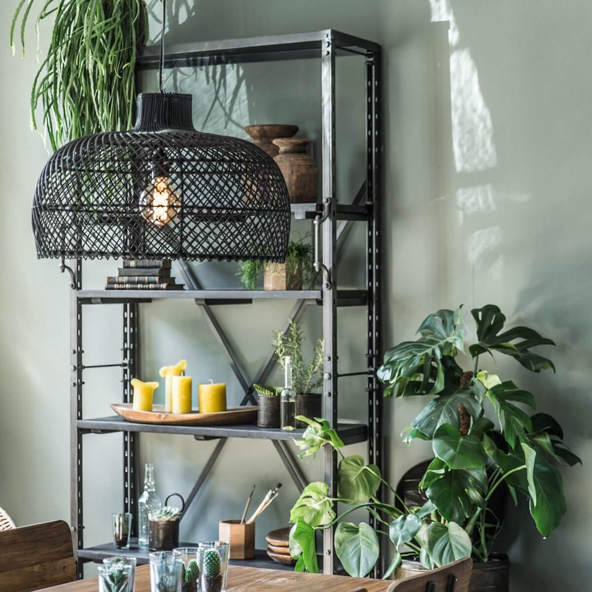 Maze hanging lamp Black Large - Raw Materials