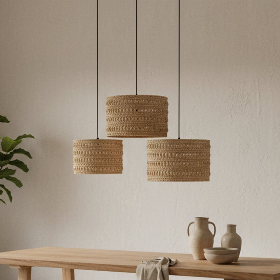 Herba hanging lamp Naturel Medium - Raw Materials