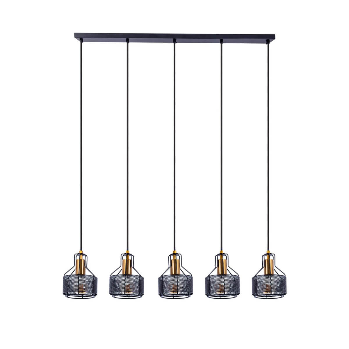 Hanglamp Zwart Goud Metaal – Retro Moderne Verlichting