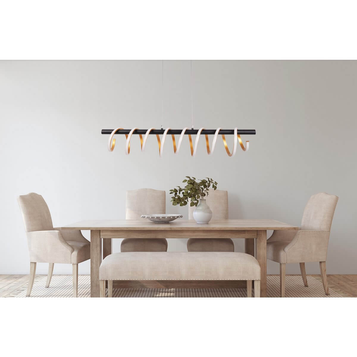 Hanglamp Zwart Goud Wit – Modern Design Met Geïntegreerde LED