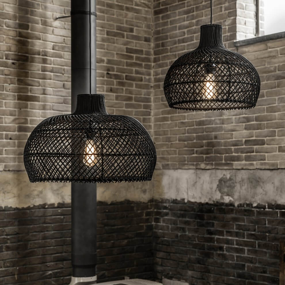 Maze hanging lamp black small - Raw Materials