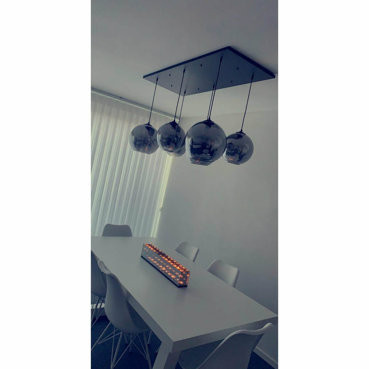 Hanging lamp Smoke Glass 6-Light - Luxury Living B.V.