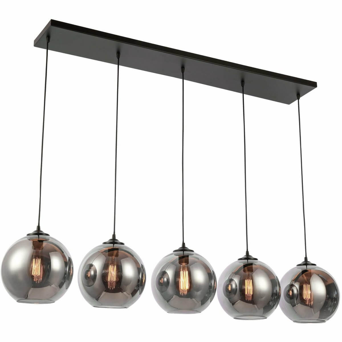 Hanging lamp Smoke Glass 5-Light - Luxury Living B.V.