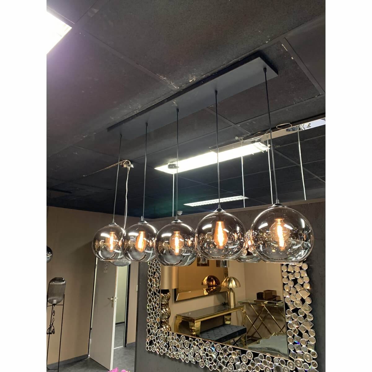 Hanging lamp Smoke Glass 5-Light - Luxury Living B.V.